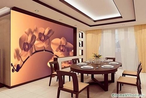 3Д фотообои для стен: фото-каталог удачных интерьеров (вариант, помещение) 3Д фотообои для стен: фото-каталог удачных интерьеров