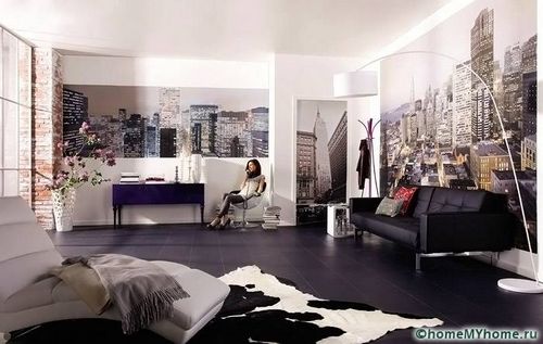 3Д фотообои для стен: фото-каталог удачных интерьеров (вариант, помещение) 3Д фотообои для стен: фото-каталог удачных интерьеров
