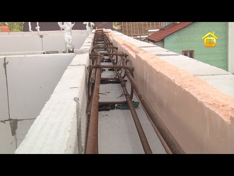 Армопояс в доме из газобетона: фото, схема, чертежи, видео инструкция