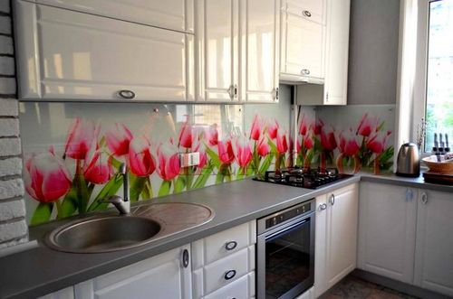 Фартук для кухни из стекла: каталог, фото оригинальных идей (фартук, панель) Фартук для кухни из стекла: каталог, фото оригинальных идей