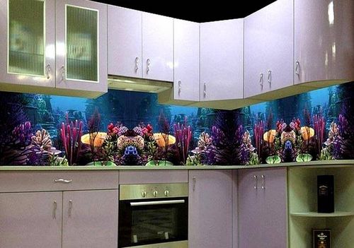 Фартук для кухни из стекла: каталог, фото оригинальных идей (фартук, панель) Фартук для кухни из стекла: каталог, фото оригинальных идей