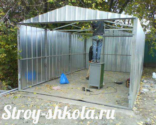 Гараж из металлопрофиля своими руками - подробная методика постройки!