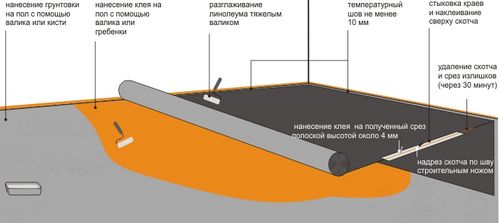 Гомогенный линолеум - технические характеристики, инструкция по укладке своими руками