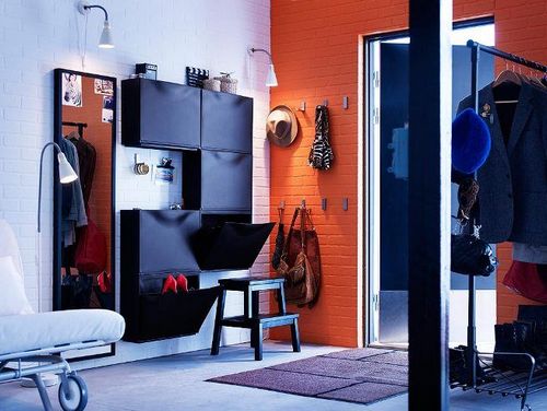 Мебель в прихожую от Ikea (51 фото): современные идеи дизайна 2018, корзины для зонтов и полки, подставки и скамейки, другие предметы интерьера коридора