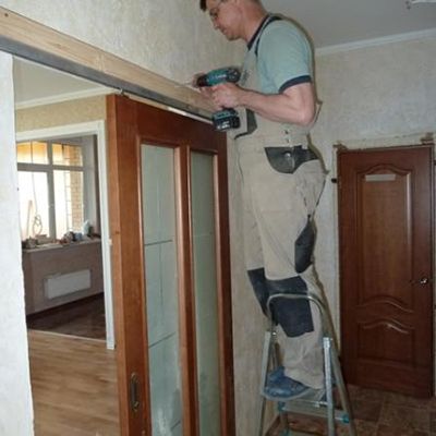 Межкомнатные раздвижные двери своими руками: установка