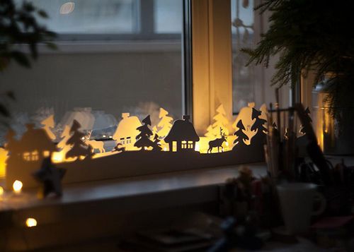 Новогодние вытынанки на окна 2018 из бумаги: схемы, фото, видео. (окно, бумага) Новогодние вытынанки на окна 2018 из бумаги: схемы, фото, видео.