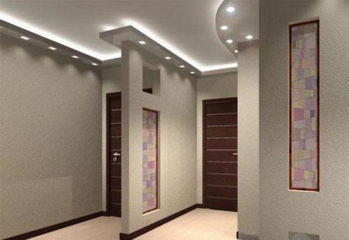 Потолки в коридоре с подсветкой - варианты обустройства (подсветка, потолок, коридор) Потолки в коридоре с подсветкой - варианты обустройства