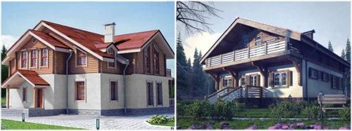 Проект комбинированного дома из кирпича и дерева (дом, дерево) Проект комбинированного дома из кирпича и дерева