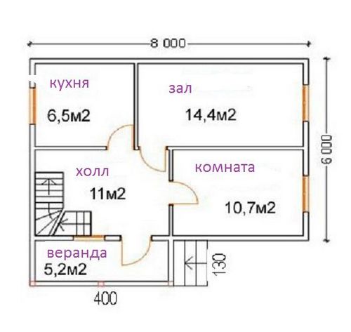 Проекты домов с мансардой и верандой + фото