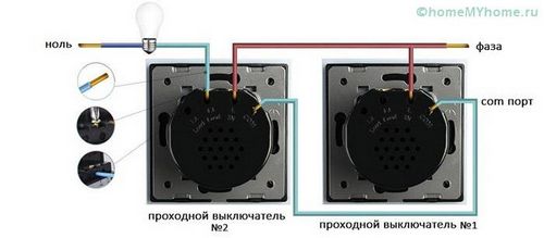 Проходной выключатель: схема подключения на 2 точки, выбор, цены (выключатель, схема) Проходной выключатель: схема подключения на 2 точки, выбор, цены