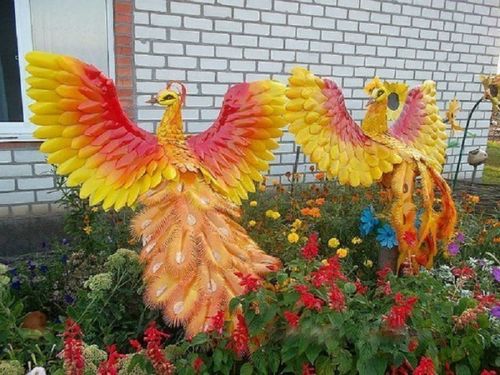 Птицы из пластиковых бутылок + фото