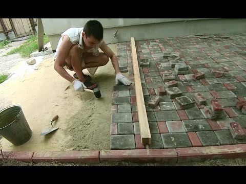 Укладка брусчатки своими руками: фото, схема, чертежи, видео
