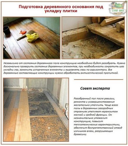 Укладка плитки на деревянный пол: как подготовить основание и положить правильно? (плитка, деревянный) Укладка плитки на деревянный пол: как подготовить основание и положить правильно?