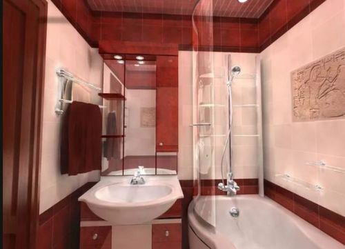 Ванная комната в хрущевке: дизайн и фото ремонта санузла, совмещенный с раковиной и душевой кабиной (ванна, стен) Ванная комната в хрущевке: дизайн и фото ремонта санузла, совмещенный с раковиной и душевой кабиной