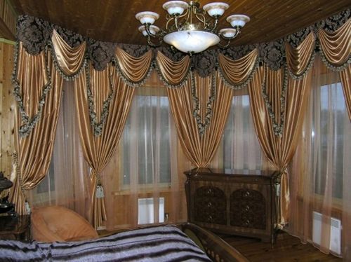 Выбираем шторы для эркера. Какие карнизы подходят для эркерных штор 