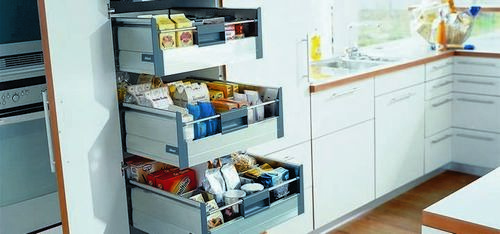 Выдвижные ящики для кухни: обеденный стол с ящиком, тумбы, размеры, ящики своими руками, система выдвижных ящиков, фото, видео (ящик, выдвижной) Выдвижные ящики для кухни: обеденный стол с ящиком, тумбы, размеры, ящики своими руками, система выдвижных ящиков, фото, видео